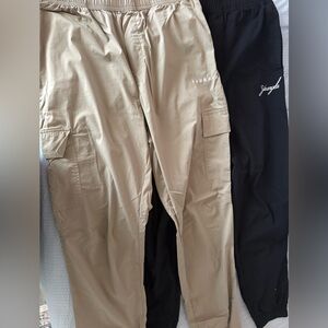 Men’s Cargo Jogger Pants — Khaki and Black